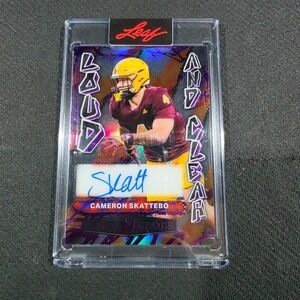2026 Leaf Metal Loud and Clear Cameron Skattebo Autograph #LC-CS1 4/6 ASU Giants